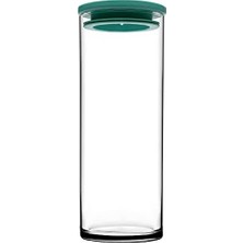 Breakfast Club Yeşil Plastik Kapakli Cam Kavanoz, Şeffaf, 120 cc