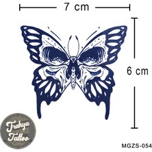 Trakya Tattoo 1 Ay Kalıcı Dövme Kurukafa Kelebek Geçici Dövme MGZS-054