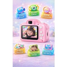 FaroxTech Selfie Modlu ve Filtre Destekli Mini Dijital Çocuk Kamerası (2.0 Inç Hd Ekran)