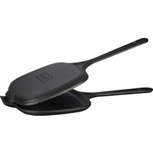 Özbience Döküm Tost Makinası, 18X26 Cm, Siyah, Pratik ve Şık Tasarım