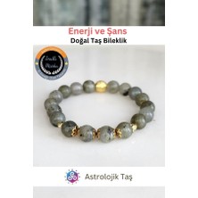 ASTRO STONES Enerji ve Şans Doğal Taş Bileklik  - Labradorit & Hematit Işıltılı Enerji ve Koruma Bilekliği