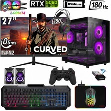 Xaser Sword Cube X52 Ryzen 7 5700X 32GB Ram 1tb M.2 Nvme SSD 8gb RTX5060 Sıvı Soğutmalı 27" 200Hz Oyuncu Tavsiye Sistem
