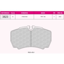 Beşer Fren Balata Arka Ford Transıt (V347) 2.4 Tdcı 2006-2014 / 3.2 Tdcı 2006-2014 / Iveco Daıly Iıı 2.8i 1999-2006 / Daıly Iv 2.3i 2006-2011 / Daıly V 2.3i 2011-2014/ Daıly V 3.0 2011-2014