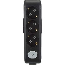 Siyah Priz Anahtarlı Lı Çocuk Korumalı Klemensli