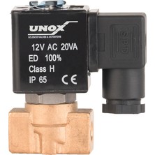 Unox 12V Ac Genel Maksat Solenoid Valf 3/2 Normalde Kapalı