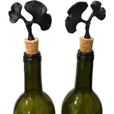 Siyah Figürlü 2 Adet Mantar Tıpa - Şarap Yağdanlık Şişe