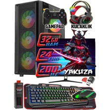 Warbox YAKUZA 24" 200hz Monitör Xeon X5650 32gb Ram 256gb Ssd 250gb Hdd GT740 DDR5-4gb E.kartı Gaming Takım Bilgisayar