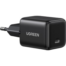 Ugreen 20W Gan Hızlı Şarj Cihazı Type-C Qc Pd 1xusb-C, Siyah, 55553
