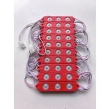 BİRLİK modül led 220 Volt 3 Watt 3 Lensli 3030 Modül LED Kırmızı ( 20 Adet )