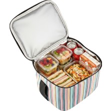 NS Reliable Kamp Piknik Termal Soğutucu Yalıtımlı Buzluk Termos Çanta 10 Lt - 920 Çizgi Desenli