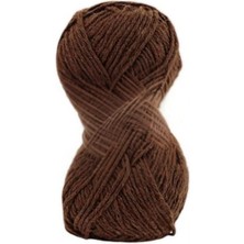 Pileli Store Pamuk İplik Pamuk Kahverengi