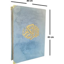 061KDF - Kadife Kuranı Kerim Cami Kebir Boy Mühürlü