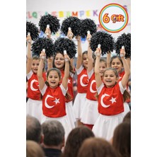 Toyfest Ponpon Mat Siyah Amigo Sopalı Dayanıklı Hafif Tezahürat Ponponu 6 Çift