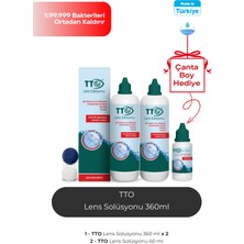 Blefaritto TTO 360 ml 2 Adet lens Solüsyonu + 60 ml çanta boy hediyeli