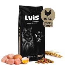Luis Renkli Taneli Tavuklu Kedi Maması 15 kg