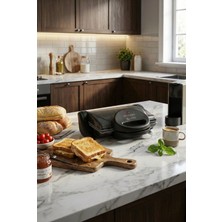 Özbience Yüksek Watt Güçlü Granit Tost Makinesi, Çıkarılabilir ve Yıkanabilir Plakalar