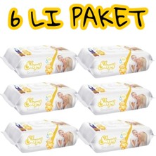 Sleepy Sensitive Islak Bebek Havlusu 90 Yaprak x 6 Adet – Toplam 540 Yaprak, Alkolsüz & Parabensiz, Hassas Ciltlere Özel