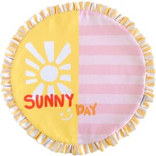 Ritmo Home Fırfırlı, Yuvarlak, Güneşli, Desenli, Baskılı, Renkli, Çizgili Amerikan Servis 40CM Çap (1 Adet)