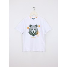 Discovery Expedition Beyaz Erkek Çocuk Baskılı T-Shirt D6SB-TST3011