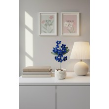 Henera Atelier Saksıda Unutma Beni Çiçeği-Yapay Çiçek- Sevgililer Günü-Hediyelik -Doğum Günü-Yılbaşı