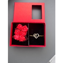 Gözde Aksesuarım Güllü Kutusunda Sonsuzluk Bilekliği Çelik