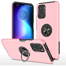 TE Dükkan Buğz Xiaomi Poco F3 Kılıf Elit Yüzüklü Kapak - Pembe