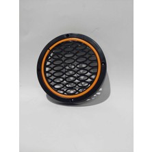 PremiumPort Neon LED Işıklı 16 cm Renkli Hoparlör Kapağı Çiftli Turuncu