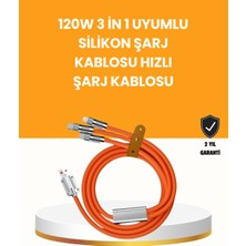 Teknodayım Teknolojik Çoklu Cihaz Dostu 120 W Hızlı Şarj Kablosu – Tek Kablo ile Her Cihaz Elinizin Alt