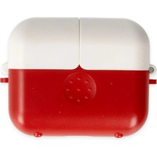 TE Dükkan Buğz Airpods 3 (3.nesil) Basmalı Kılıf - Kırmızı-Beyaz