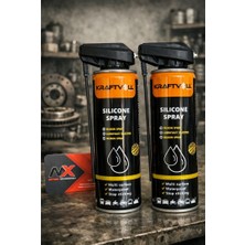 Motorx Silikon Sprey Plastik, Kauçuk ve Metal Yüzeyler Için 2li Takım Profesyonel Koruma