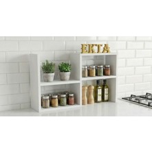 Ekta Mobilya Ayarlanabilir Genişleyebilir Masaüstü , Tezgah Düzenleyici Raf ve Köşe Organizeri