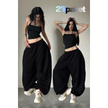 Vladivosto Paçası Ipli Mevsimlik 2 Iplik Oversize Fit Baggy Eşofman Altı