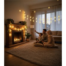 PremiumPort Ramazan Süsü Hilal ve Yıldız Temalı LED Işıklı Süsleme Seti