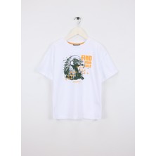 Discovery Expedition Beyaz Erkek Çocuk Baskılı T-Shirt D6SB-TST3010