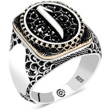 Gumush Gümüş Elif Oval Erkek Yüzük