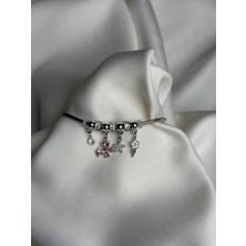 NB Steelora Zarif Kelebek Detaylı Charm Tasarımlı Bileklik