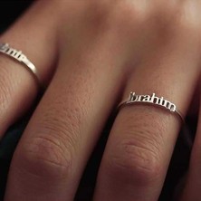 Gumush Gümüş Kişiye Özel Isim Yazılabilen Bayan Yüzük