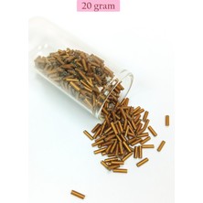 Beta Moda Hub Uzun Boru Kesme Boncuk Çap 2mm Uzunluk 10 mm - 20 Gram - Gold - BNC248