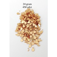 Beta Moda Hub Oya Abiye Bileklik Kolye Pleksi Metalik Plastik Pul Altın Renk 24 Gram 450 Adet - BNC557