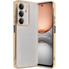 TE Dükkan Buğz Realme C75 4g Kılıf Razer Lensli Silikon - Gold