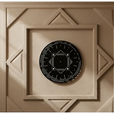 Zmt Design Geo Diamond Siyah Metal Duvar Saati