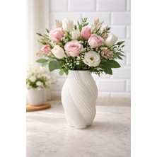 3D Tasarım Modern Vazo – Minimal Dekoratif Çiçek Vazosu 20CM Uzunluk