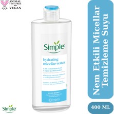 Simple Water Boost Kuru ve Hassas Ciltler İçin Nemlendirici Micellar Makyaj Temizleme Suyu 400 ML