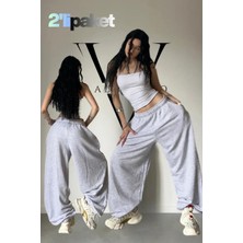 Vladivosto Paçası Ipli Mevsimlik 2 Iplik Oversize Fit Baggy Eşofman Altı