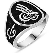 Gumush Gümüş Osmanlı Tuğralı Erkek Yüzük