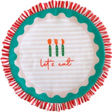 Ritmo Home Fırfırlı, Sloganlı, Yuvarlak, Çizgili, Desenli, Baskılı, Renkli, Amerikan Servis 40CM Çap (1 Adet)