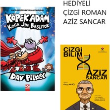 Köpek Adam 13 Koca Jim Başlıyor  Dav Pilkey Altın Kitaplar - Çizgi Roman Aziz Sancar Kitabı Hediyeli