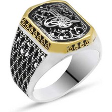 Gumush Gümüş Tuğralı Erkek Yüzük