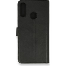 TE Dükkan Buğz Samsung Galaxy A20S Kılıf Trend S Plus Kapaklı Kılıf - Siyah