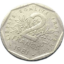 Yediotuz Digital Pazarlama Fransa 2 Frank Yabancı Koleksiyon Madeni Para Eski Para Hobi Hediye Antika Darpane Numismatik Para